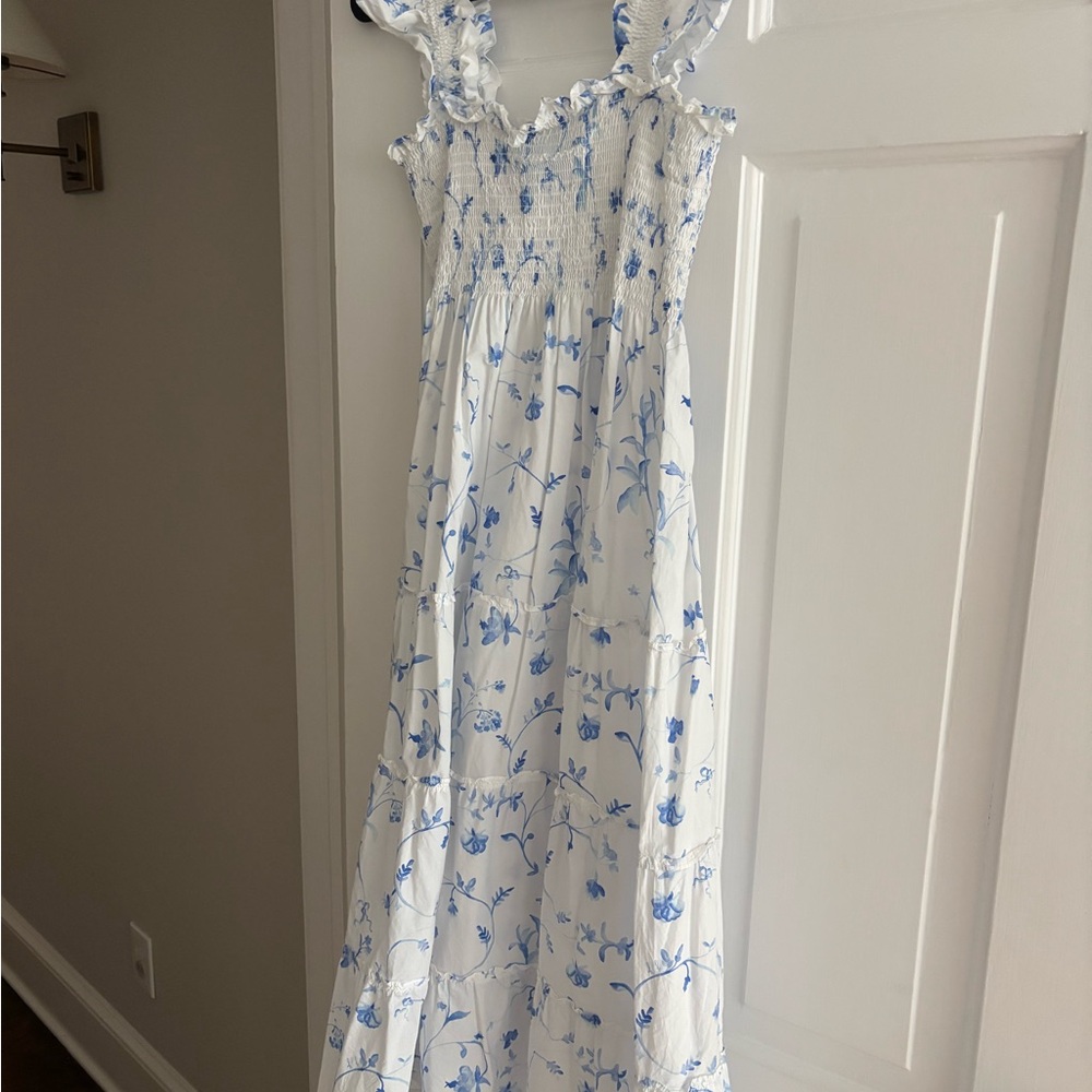 Hill House Blue and White Floral Dress